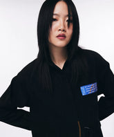 ASYMMETRIC PLEATED SHIRT DRESS